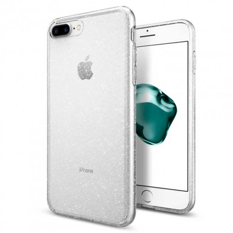 Чохол прозорий з блискітками для Iphone 8 Plus